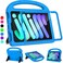 iPad Mini 7th/6th Generation Case for Kids (8.3-inch, 2024/2021 Release), Lainergie iPad Mini 7/6 Case Lightweight Shockproof Kid-Proof Cover Built-in Screen Protector with Handle Stand- Blue