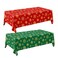 Juweked 2Pcs Winter Snowflake Tablecloth Plastic Christmas Snowflake Tablecloth Red and Green Winter Wonderland Table Cloth Snowflake Table Decorations Winter Tablecloth Rectangle Holiday Tablecloth