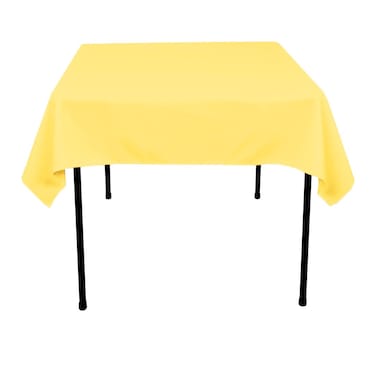 LinenTablecloth Square Polyester Tablecloth, 54-Inch, Gold