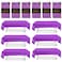 Purple Table Cloths For Parties, Pack of 6, Thick Purple Tablecloth Plastic Good for Wedding, Birthday, Picnic, Camping, also 12 Clips for Purple Disposable Tablecloth For Rectangle Tables - 54x108-in