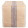 DII Jute Burlap Collection Kitchen Tabletop, Table Runner, 14x72, Middle Stripe Blue
