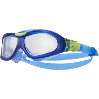 TYR Kids Orion Swim Mask, Clear/navy, one size