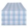 DII Buffalo Check Collection, Classic Farmhouse Table Runner, 14x108, Light Blue &amp; White