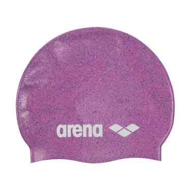 Arena Junior Recycled Silicone Unisex Swim Cap for Girls and Boys Comfortable Durable Kids&acirc;&euro;&trade; Pool Bathing Cap, One Size, Pink Multi