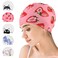 SYLEMTAM Swim Cap for Women Long Hair, Silicone Swimming Cap Waterproof Swim Caps Anti Slip Swimming Caps for Women Swimming Comfy Bathing Caps Cute Swim Hats for Short Medium Long Hairs (S Size)