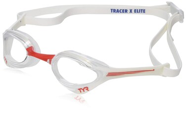 TYR Tracer-X Elite Racing Swim Goggles, Red/Navy