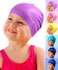 Limmys Kids Swimming Cap - 100% Silicone Kids Swim Caps for Boys and Girls - Premium Quality, Stretchable and Comfortable Swimming Hats Kids- Available in Different Attractive Colors (Purple)