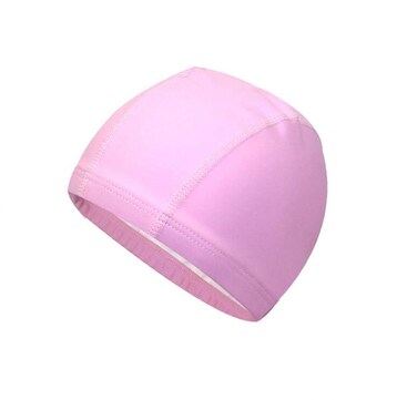 FZBNSRKO Candy Color Waterproof High Elastic Lycra Swim Caps with PU Coat PU Swimming Cap for Men and Women Long Hair(Pink)