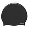Hynhsun unisex classic silicone swimming cap for women and men, flexible, unisex, waterproof, intensive training, comfortable, anti-slip (classic black)