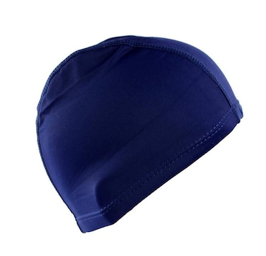 FZBNSRKO Pure Color Swim Cap,Nylon Cloth Fabric Swimming Caps Bathing Cap for Adult Men Women with Short Long Hair(Navy Blue)