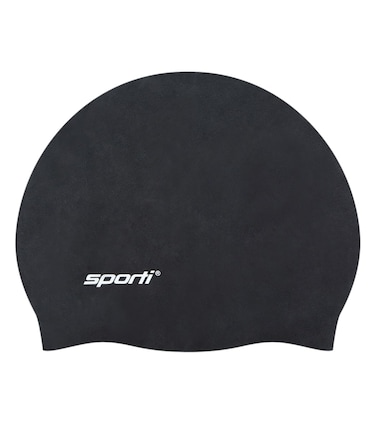 Sporti Kids' Silicone Swim Cap - Black