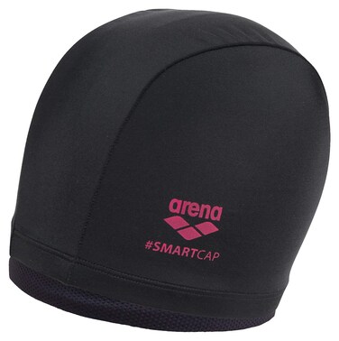 Arena Unisex Adult Smartcap Extra Soft Swim Cap for Fitness Swimmers Two-in-One Headcover for Long Hair, One Size Fits Most, Black