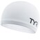 TYR Silicone Comfort Adult Swim Cap - White