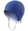 Sporti Bubble Swim Cap with Chin Strap (Navy)