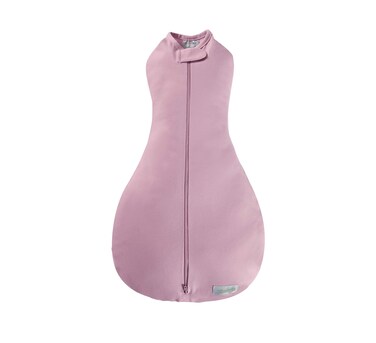 Woombie Simply Baby Swaddling Blanket I Soothing, Cotton Baby Swaddle I Wearable Baby Blanket, Pink Blush, 0-3 Months