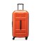 DELSEY PARIS Rempart Hardside Expandable Luggage Trunk with Spinner Wheels, Orange, Checked Medium 26 Inch