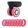LEWSHQI 8PCS Luggage Wheel Covers-Carry on Luggage Suitcase Wheels Protector/Luggage Caster Cover for Most 8-Spinner Wheels Luggage Sets,Silicone Case for Suitcases Wheel/Luggage Accessories/Pink