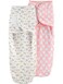 Simple Joys by Carter's Baby Girls' 2-Pack Swaddle Blankets