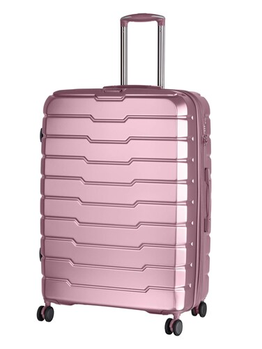 it luggage Prosperous 28" Hardside Checked 8 Wheel Expandable Spinner, Metallic Pink