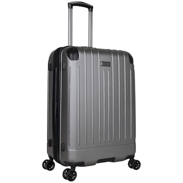 Kenneth Cole Reaction Flying Axis Collection Lightweight Hardside Expandable 8-Wheel Spinner Luggage, Silver, 24-Inch Checked