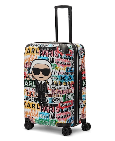 Karl Lagerfeld Paris Women's Karl &amp; Kat 25" Upright Luggage, Multi, Medium