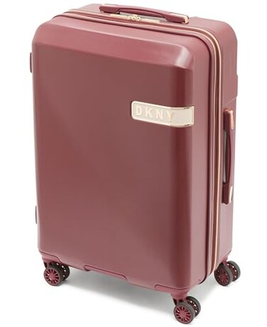 DKNY Spinner Hardside Check in Luggage, Wine, 30