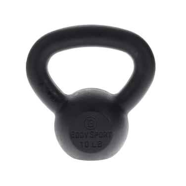 Body Sport Cast Iron Kettlebell, 10 lb. &acirc;&euro;&ldquo; At-Home Gym Equipment &acirc;&euro;&ldquo; Kettlebell Free Weights &acirc;&euro;&ldquo; Strength &amp; Core Training Equipment &acirc;&euro;&ldquo; Cast Iron Resistance Workout Gear