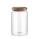 Labina Glass Storage Container Airtight Food Jars Kitchen Canister with Wood Lids, 33 Oz Wide Mouth Pantry Organization Glass Jar for Flour, Sugar, Cookie, Spagetti, Nuts and Candy