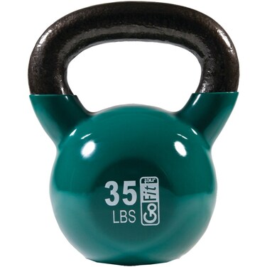Premium Vinyl Dipped Kettle Bell With Introductory Training Dvd by GoFit
