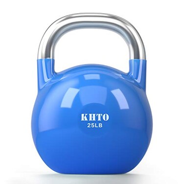 KHTO Kettle Bells &acirc;&euro;&ldquo; Competition Kettlebell 15 LB &acirc;&euro;&ldquo; Professional Grade Kettlebell for Fitness, Weightlifting, Core Training &acirc;&euro;&ldquo; Durable and Strong Design &acirc;&euro;&ldquo; 10-50 LB Color-Coded Collection