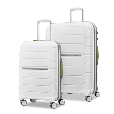 Samsonite Freeform Hardside Expandable with Double Spinner Wheels, White/Grey, 2-Piece Set (21/28)