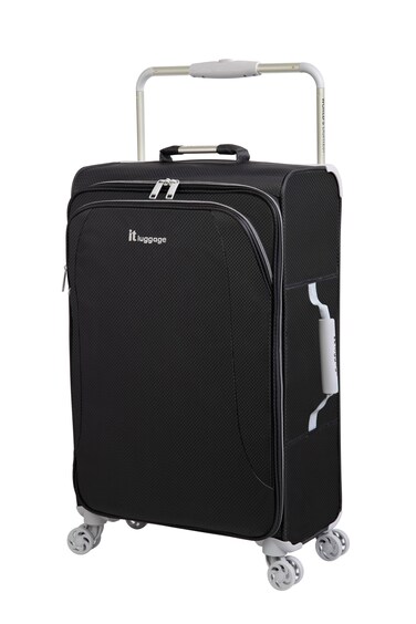 it luggage World's Lightest New York Softside 8 Wheel Spinner, Black, Checked-Medium 28-Inch