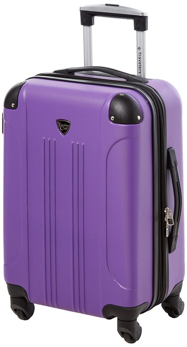 Travelers Club Madison Hardside Expandable Spinner Luggage, Purple, Carry-On 20-Inch