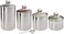 Kitchen Canister Set - Airtight Stainless Steel Canisters with Glass Lids - Organization Containers for Kitchen - Ideal for Dry Food, Flour, Sugar, Coffee, Rice, Tea &amp; Pantry Storage (4 PCS Small)