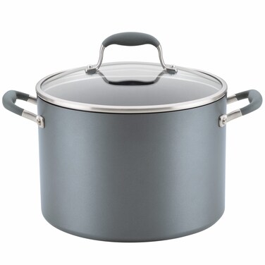 Anolon Advanced Home Hard-Anodized Nonstick Open Stock Cookware (10 Qt Stock Pot, Moonstone)