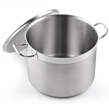 Cooks Standard Stockpots Stainless Steel, 8 Quart Professional Grade Stock Pot with Lid, Silver