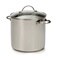 RSVP International Endurance Stock Pot Cookware w/ Lid, Stainless Steel, 8 Quart   Electric, Gas, &amp; Induction Safe   Riveted Large Loop Handles  Dishwasher &amp; Oven Safe