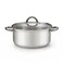 Cook N Home 5.5-Quart Sauce Pot Stainless Steel Stockpot with Glass Lid, Basics Saucier Casserole Stock Pot