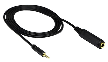 zdyCGTime Golden Plated 3.5mm to 6.35mm Extender Cable Adapter, 6.35mm 1/4 inch Female to 3.5mm 1/8 inch Male Stereo Jack Adapter Extension Wire Cord (1.5M/5ft) (F/m)