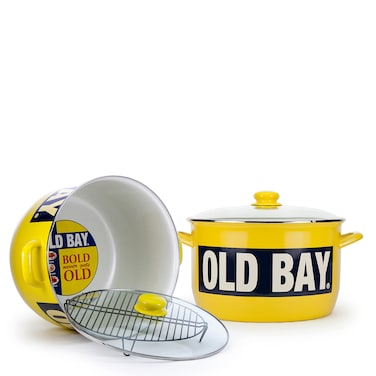 Golden Rabbit Enamelware - 18qt Stock Pot (Old Bay)