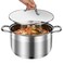 LEUGWAKN Stainless Steel Stock pot-10 Quart pot-Stockpots with Lid -Soup Pot-Induction Pot-Cookware-Cooking Pot-crock pot