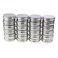 LJY 24 Pieces Round Aluminum Cans Screw Lid Metal Tins Jars Empty Slip Slide Containers (2 oz)
