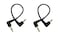 Traovien Stereo Audio Cable, 90 Degree Angled 3.5mm 3Pole TRS Male to Male Stereo Audio Extension Cable for Phone Laptops MP3 Table PC and More(2pcs) (3pole M Bend/M Bend)