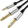 Enbiawit 3.5mm 1/8" TRS to Dual 6.35mm 1/4" TS Mono Stereo Y-Cable Splitter Cord for Smartphone, Computer, CD Player, Speakers and Home Systems Amplifie(6.6Ft)
