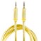 Lilware Braided Nylon Transparent PVC Jacket 1M Aux Audio Cable 3.5mm Jack Male to Male Cord for Multimedia Devices - Gold