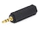 Monoprice 3.5mm Stereo Plug to 6.35mm (1/4 Inch) Stereo Jack Adaptor - Gold Plated, Black