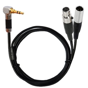 Shuigu 3.5mm to Mini XLR Male &amp; Female Cable, Dual Mini 3Pin XLR Male + Female to 3.5mm 1/8" TRS Male Plug Audio Y Cable Cord for Camera SLR Camera Microphone (50cm/1.6FT)