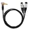 Shuigu 3.5mm to Mini XLR Male &amp; Female Cable, Dual Mini 3Pin XLR Male + Female to 3.5mm 1/8" TRS Male Plug Audio Y Cable Cord for Camera SLR Camera Microphone (50cm/1.6FT)