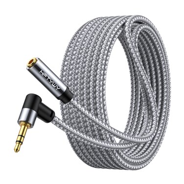 Hftywy Headphone Extension Cable 20ft 3.5mm Extension Double Shielded Jack Male to Female Aux Extension Cable TRS Auxiliary Extender Audio Extension Cable Braided 1/8 AUX Extension Cord