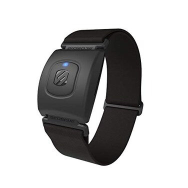 Scosche Rhythm R+2.0: Waterproof/Dustproof Armband with ANT+ &amp; BLE Bluetooth Smart for Hyper Accurate Workout Heart Rate Monitoring with Wahoo, Peloton, LED Monitor, DDP Yoga, Strava &amp; More